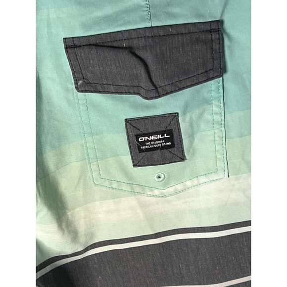O'neill Board Shorts. Mens 29 Blue/Green, Gray & White Unlined.‎ Surfing - Picture 5 of 7